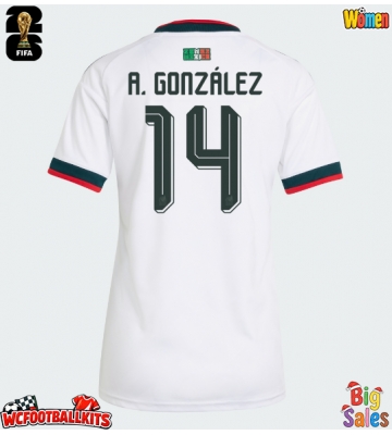 Mexico Armando Gonzalez #14 Replica Away Stadium Shirt for Women World Cup 2026 Short Sleeve